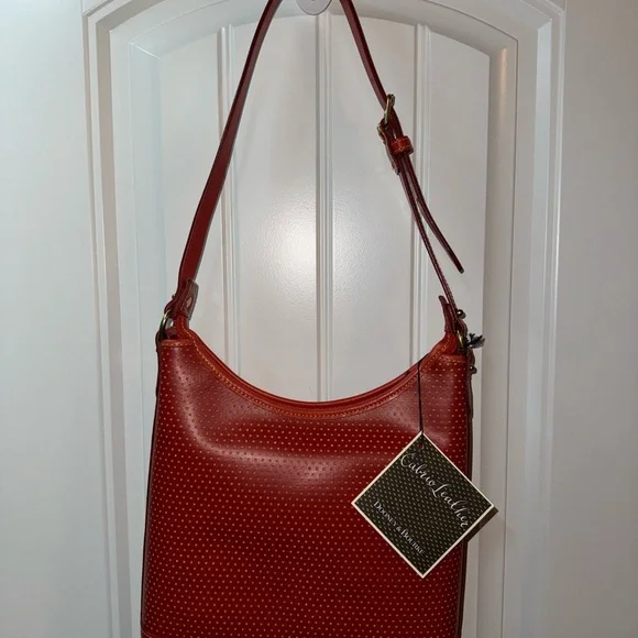 Dooney & Bourke Red Leather Shoulder Bag - Picture 2 of 5